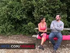 Intimate garden rendezvous for adults