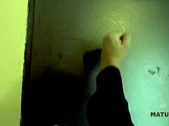 Cougar with blonde hair and green eyes goes after man next door and proceeds to sucks his dick