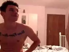 Young couple's aerial naked romp