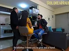 They act so lovingly in front of him but behind his back my friend’s new girlfriend accompanies me for some rounds of sex