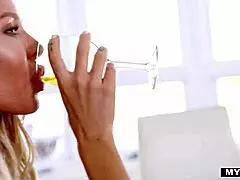 A hot and sensual wife rides a young cock in this adult feature