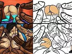 If you are a fan of sexual cartoons with shaved mature Latin women who massively pleasure themselves with black cocks