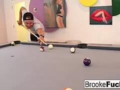 The sensual game of pool with vans balls by Brooke