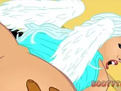 Older woman loves black Anime Sex with large cock man