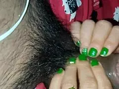 A woman of middle adult age has oral pleasure and made sure she left it wet and enjoyed every drop