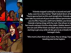 Young man sleeping with mature stepmom and curvy friends in a comic video