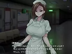 Uniformed nurse gives sperm massage