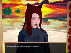Real life milf with small natural breasts and red hair as shown in a homemade movie