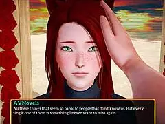 Real life milf with small natural breasts and red hair as shown in a homemade movie