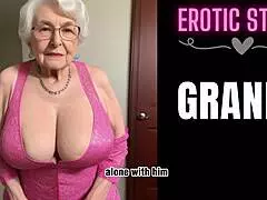 Mature woman's Christmas surprise tribute