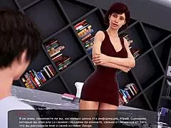 Sexualized cartoons funny adult female gets a job in an urban area