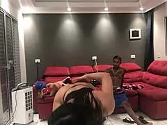 Hot MILF teases and self-pleases