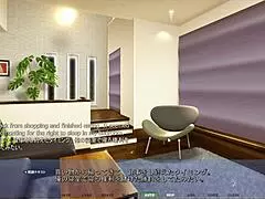First step in the harem adventure with the Akumeru family with inherent perverted step-mother nude MILF and her clothes step-daughter mouth sex