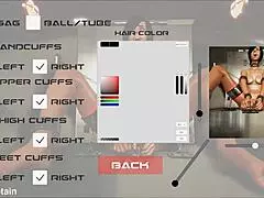 Having fun with metal bondage femdom game in 3D