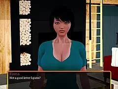 Breasty MILF posing in new household for erotic role playing