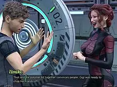 Cosmic ray and crazy scientist using beautiful woman test subject