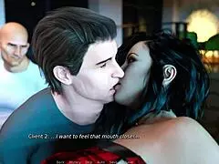 A riveting scenes enacted by Anna occur at the bar in the 3D cartoon game