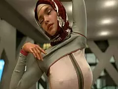 MILF in 3D animated lesson