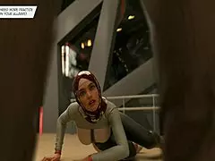 MILF in 3D animated lesson
