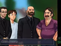 SummertimeSaga episode 11: Russian MILF meets Italian MILF in a porn game