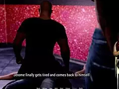 Dancer's deepthroat in the nightclub