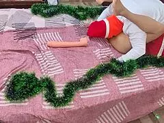 Stepmother’s big ass pussy and ass licked by stepson on Christmas