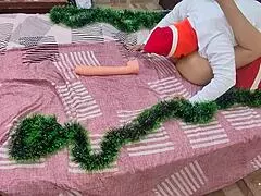 Stepmother’s big ass pussy and ass licked by stepson on Christmas