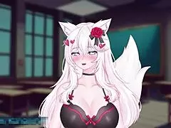 Squirting vixen in public: a naughty catgirl's wild ride