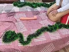 Stepmother’s big ass pussy and ass licked by stepson on Christmas