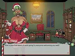 3D game with hot Mrs. Santa and her anal toy