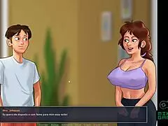 Helping out at school babes in SummertimeSaga episode 66