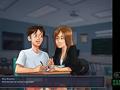man, they won't even let me get close to the french teacher in summertime saga ep 74!