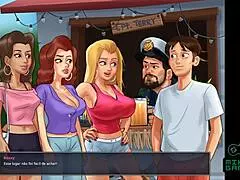 Helping out at school babes in SummertimeSaga episode 66
