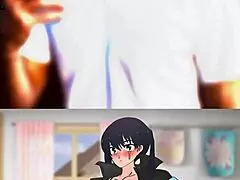 Hentai porn with perfume for growth on a girl