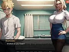 Tsunade's big tits and curvy body in a hospital setting