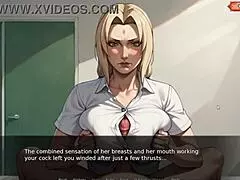 Tsunade's big tits and curvy body in a hospital setting