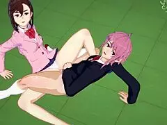 Intergalactic MILF and girl get off in turns