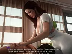 Big-boobed MILF in 3D game