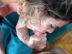 Big cock interracial action with hot milf and galego
