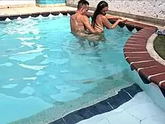 found my colombian sister-in-law by the pool, couldn't resist her tight latino charm