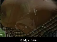 Sexy teen seduces grandfather in van