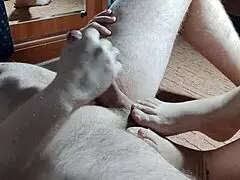 A beautiful couple in hot action in a very close up video