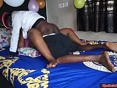 Lucky husband satisfies his wife