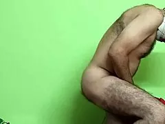Indian house wife sucks and licks her black partner's ass