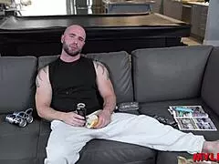 Stepson's surprise as he measures up against his stepmom's