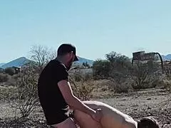 Mother seduces her son’s friend in the car in the middle of the desert