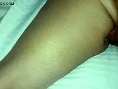 Beautiful woman enjoys a sensual body massage with oil and then has sex with a young and energetic man