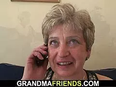 Granny's group sex double penetration