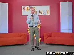 Big-dicked daddy dominates in Brazzers game night shenanigans