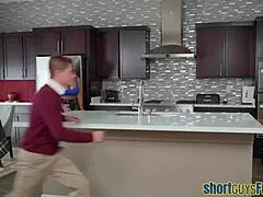 A young and small man seduces his stepmother, a hot milf and gives her an incredible amount of pleasure